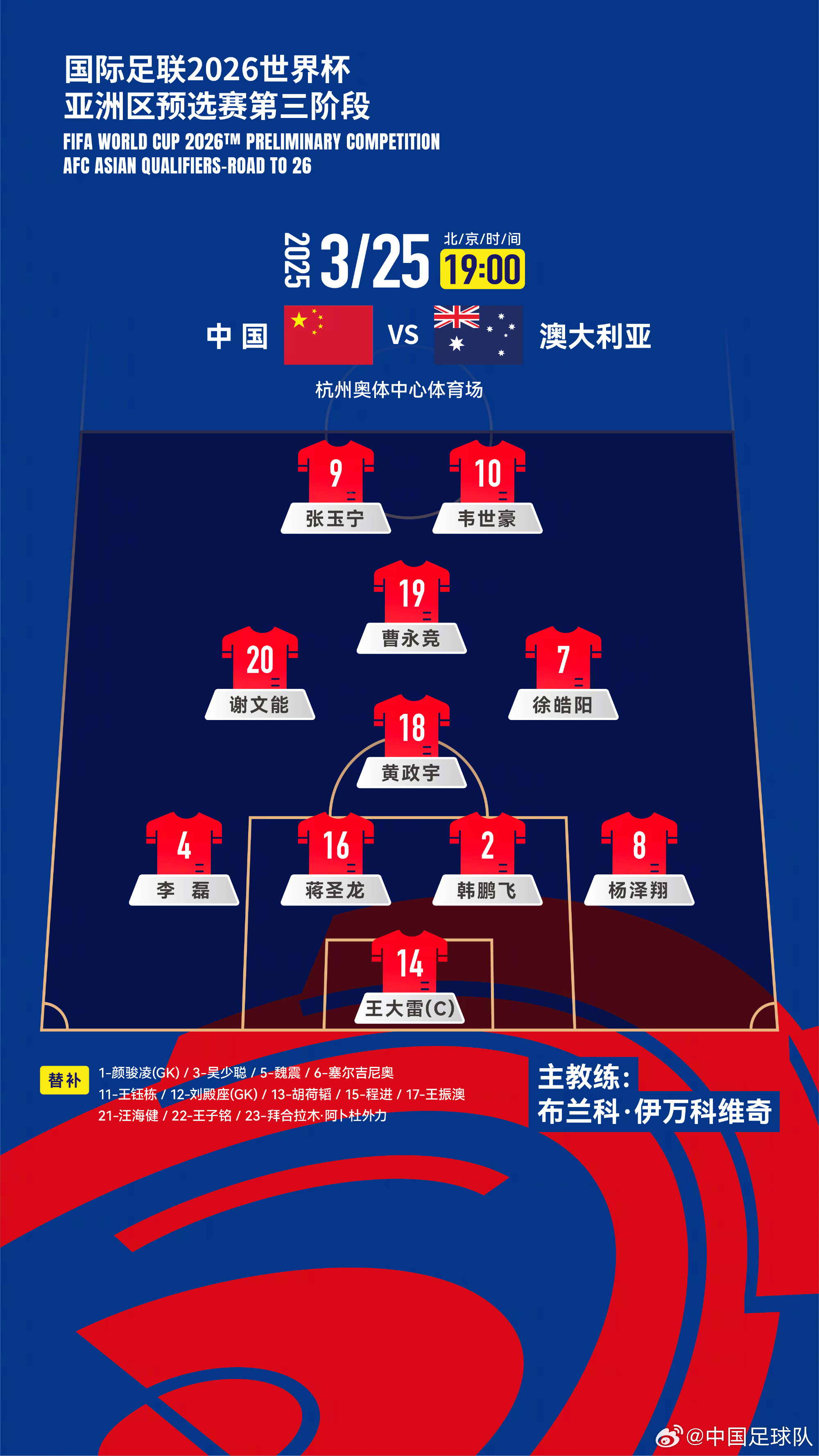  遭伊萬詬病！國足首發(fā)11人聯(lián)賽出場：僅4人鐵主力，楊澤翔0出場