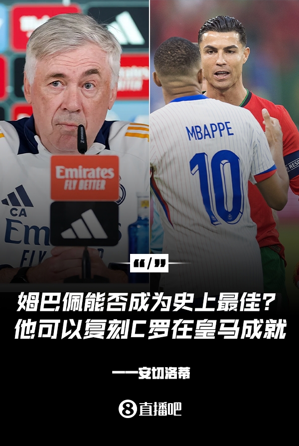  姆巴佩會成為史上最佳嗎？安帥：很難，他能實(shí)現(xiàn)C羅在皇馬的成就